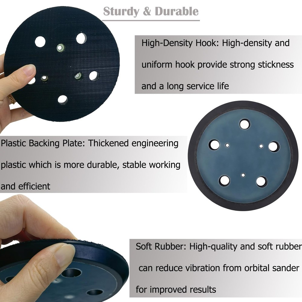 5 Inch 5 Hole Replacement Sander Pad for Porter Cable 333 and 333VS Random...