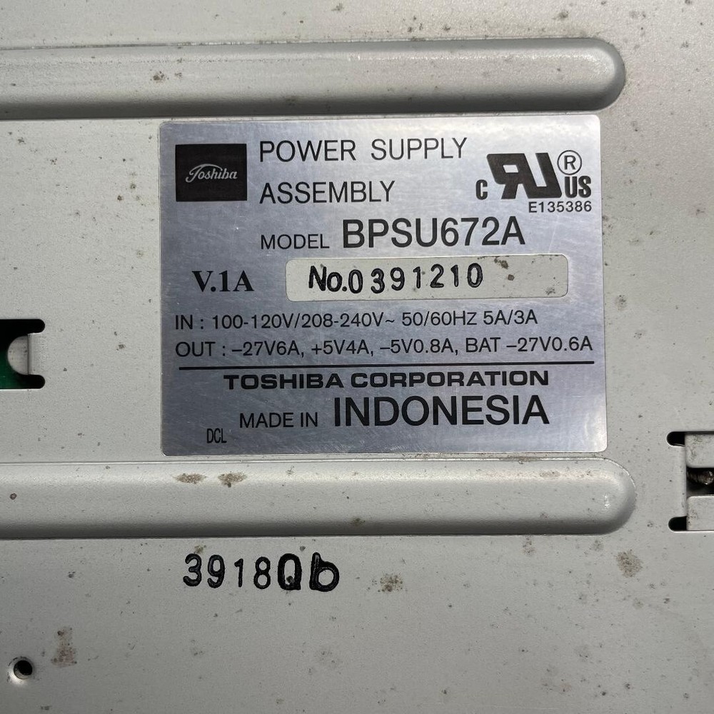 Toshiba BPSU672A Power Supply