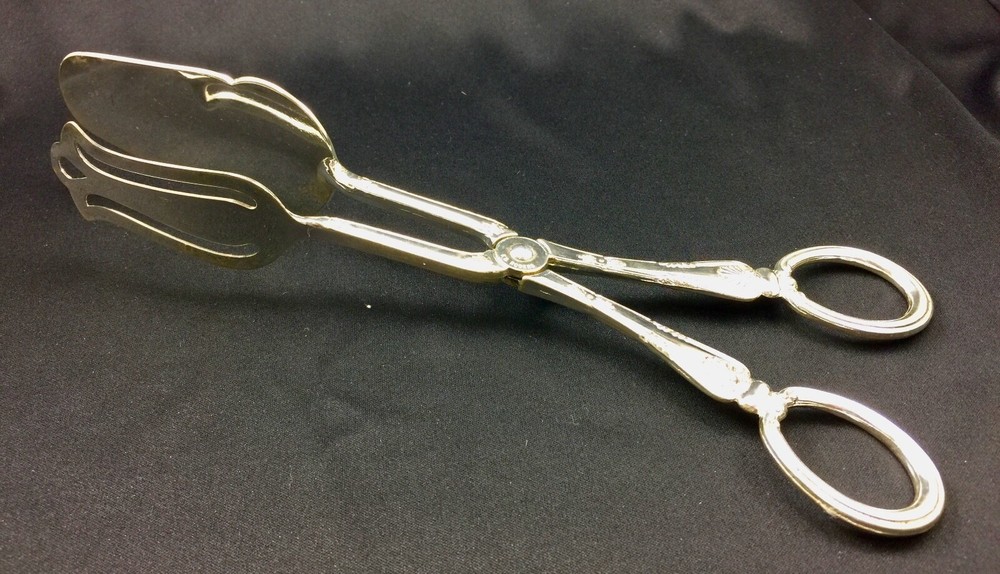 FB Rogers silverplated tongs serveware - pair
