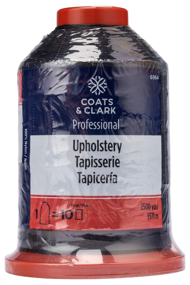 Coats: Thread & Zippers Coats Thread & Zippers Black Thread UPHOLSTR PRO