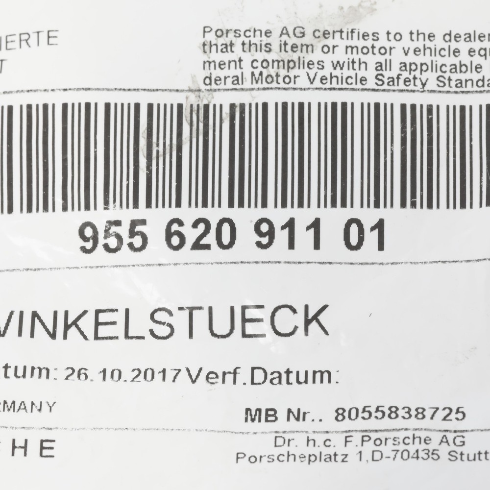 Genuine Porsche Angled Pipe 955-620-911-01