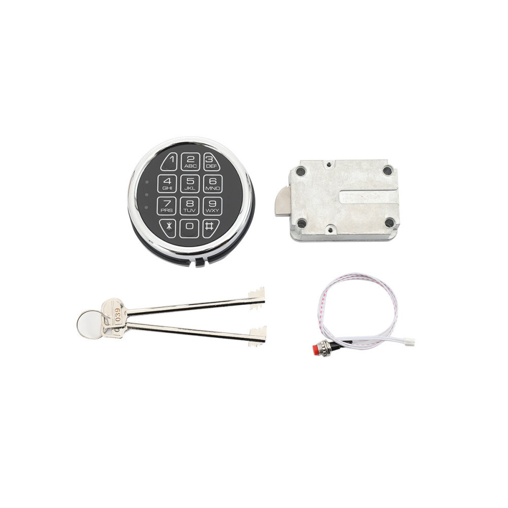 Electronic Safe Lock Replacement Solenoid Chrome Keypad For Safe Box Gun Safe