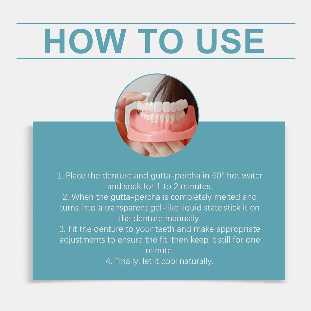 Full Denture Set For Men And Women Upper And Lower Denture False Teeth Personal