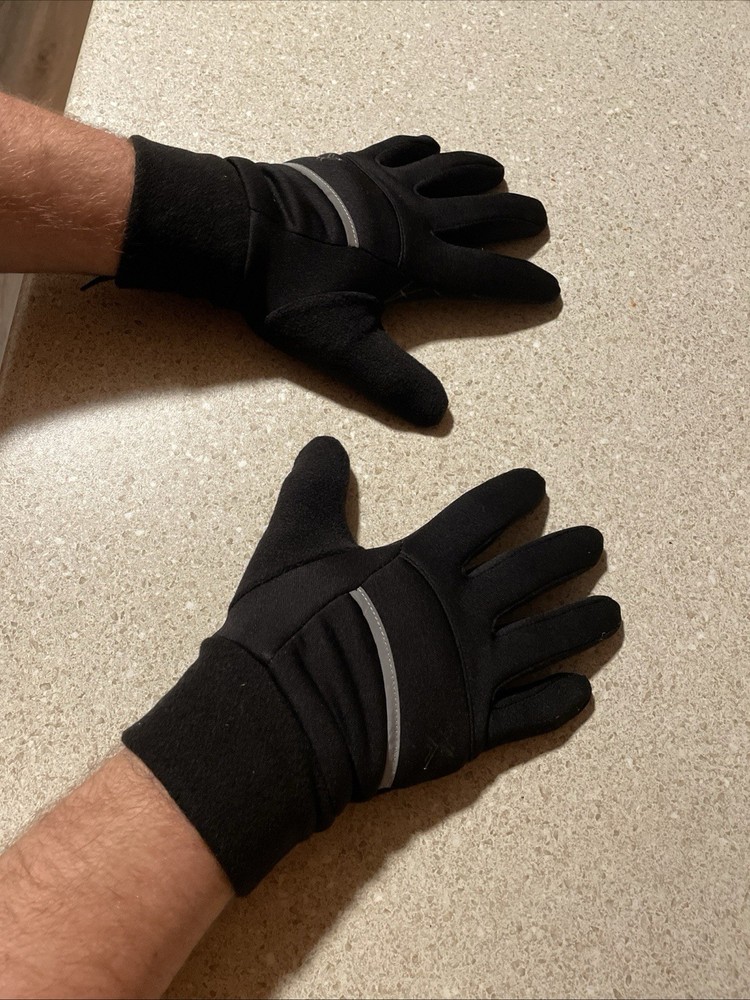 Xersion Cotton Touch Screen Workable Black Gloves Fits Small & Medium Hands