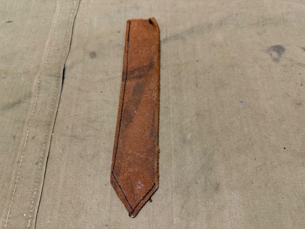 ORIGINAL WWI WWII US ARMY MESS KNIFE HAVERSACK POUCH LEATHER INSERT
