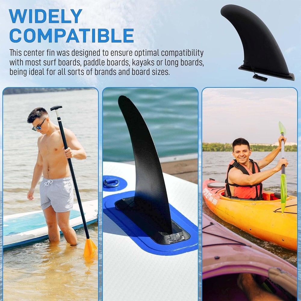 9" Sup Fin Replacement-Stand up Paddleboard Fin Replacement,Quick Release Longbo