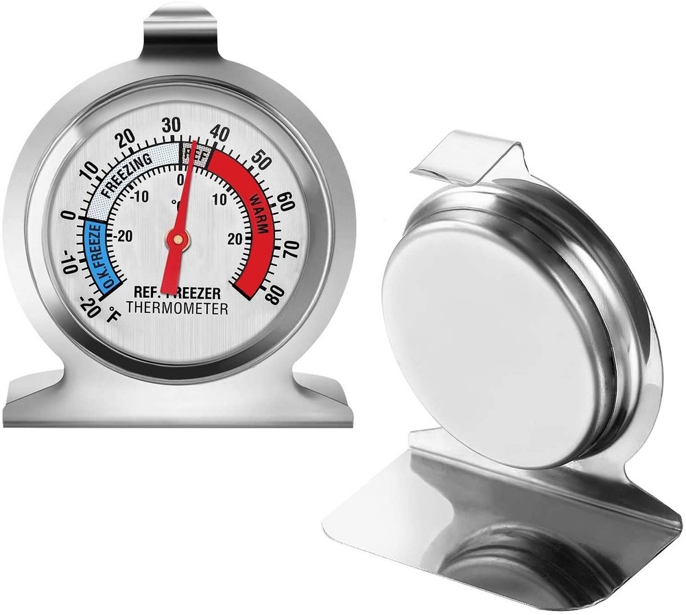 3-Pack Refrigerator Thermometer, Large Dial Freezer Thermometer,Classic Serie...