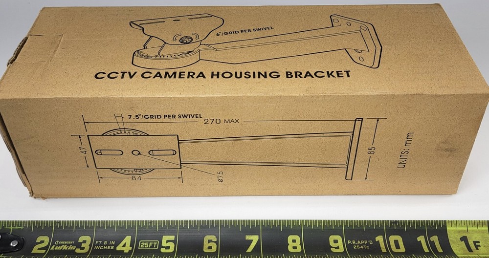 Universal CCTV Security Camera Housing Bracket Enclosure Indoor/Outdoor Silver