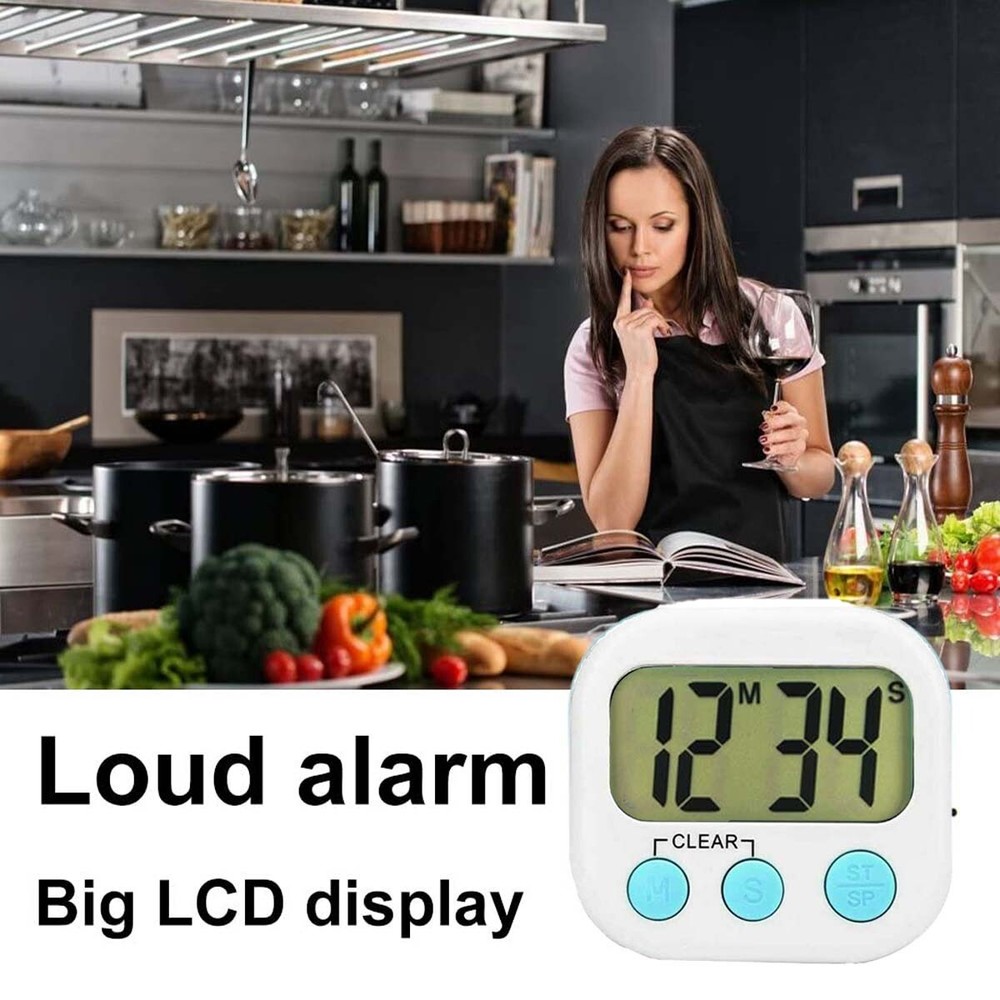 2 pack LCD digital kitchen timer magnetic countdown