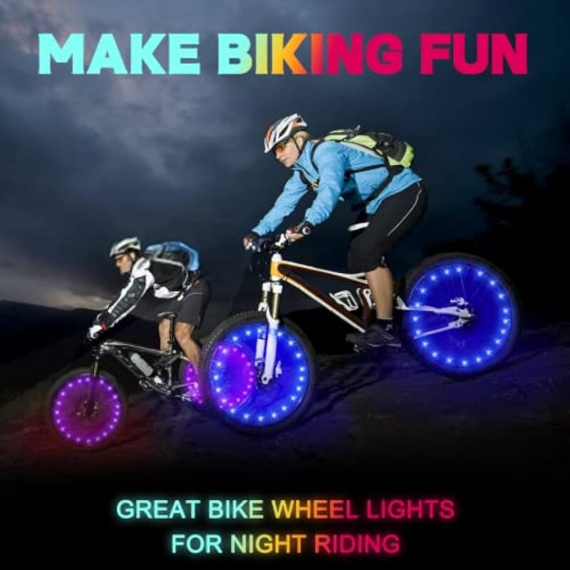 Bicycle Spoke Lights – Spinning Firewheel Effect for Night Rides