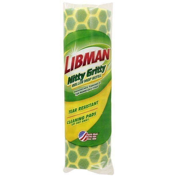 NEW Libman Nitty Gritty Roller Mop Refill Floor Mop Cleaner Sponge