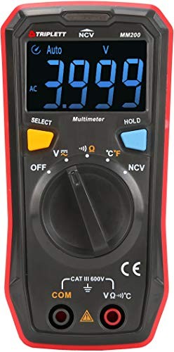 Compact 4000 Count Multimeter - AC/DC Voltage, Resistance, MM200 Standard