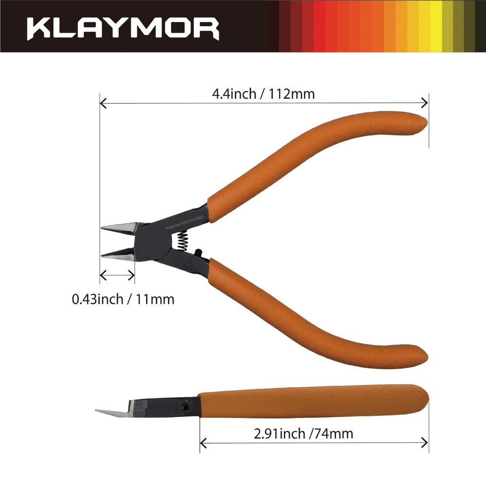 KLAYMOR 5" Model Nipper, Double-edged Precision Nipper with Ultra Thin Blades