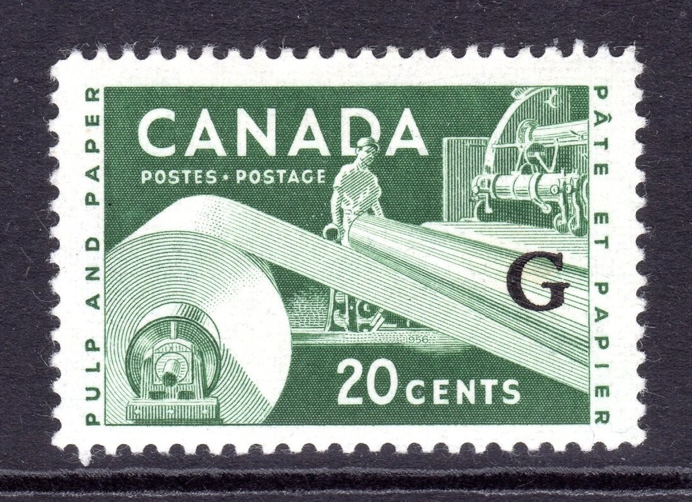 Canada Scott #O45 VF Unused 1956 20 Cent G Overprinted