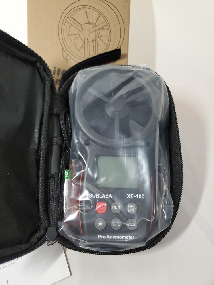 Digital Anemometer Wind Speed Temperature Meter, Handheld Air Flow Gauge Tester
