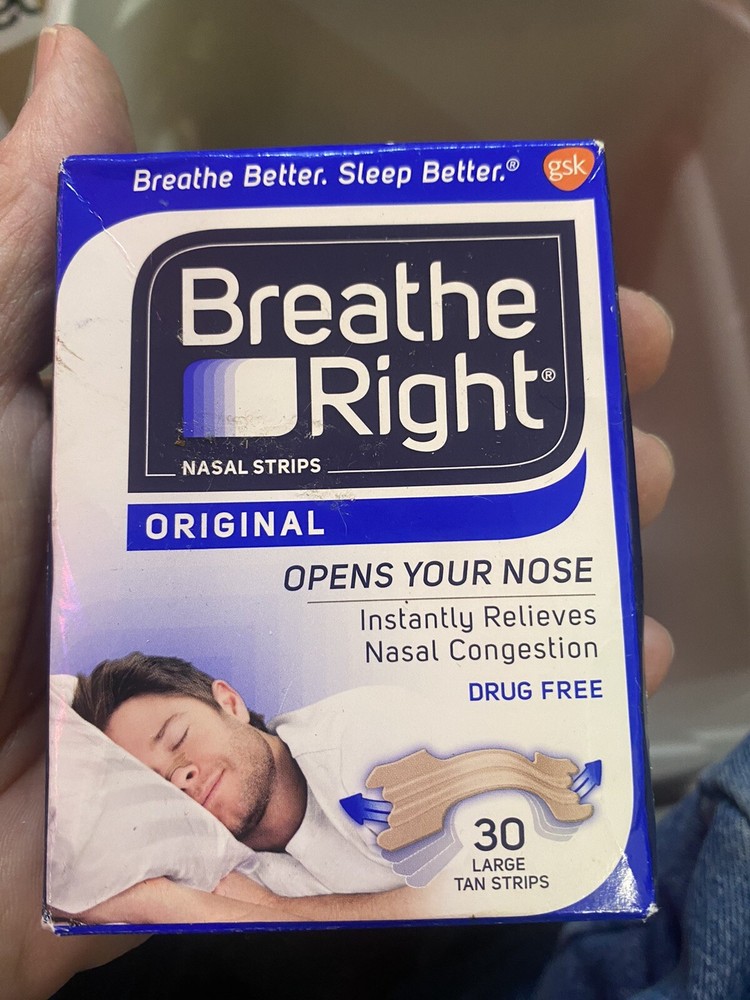 Breathe Right Stop Snoring Aid, Large, 30 Nasal Strip per Box