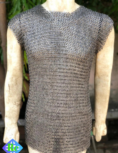 9mm Sleeveless Chainmail – Flat Riveted Flat Washer Shirt