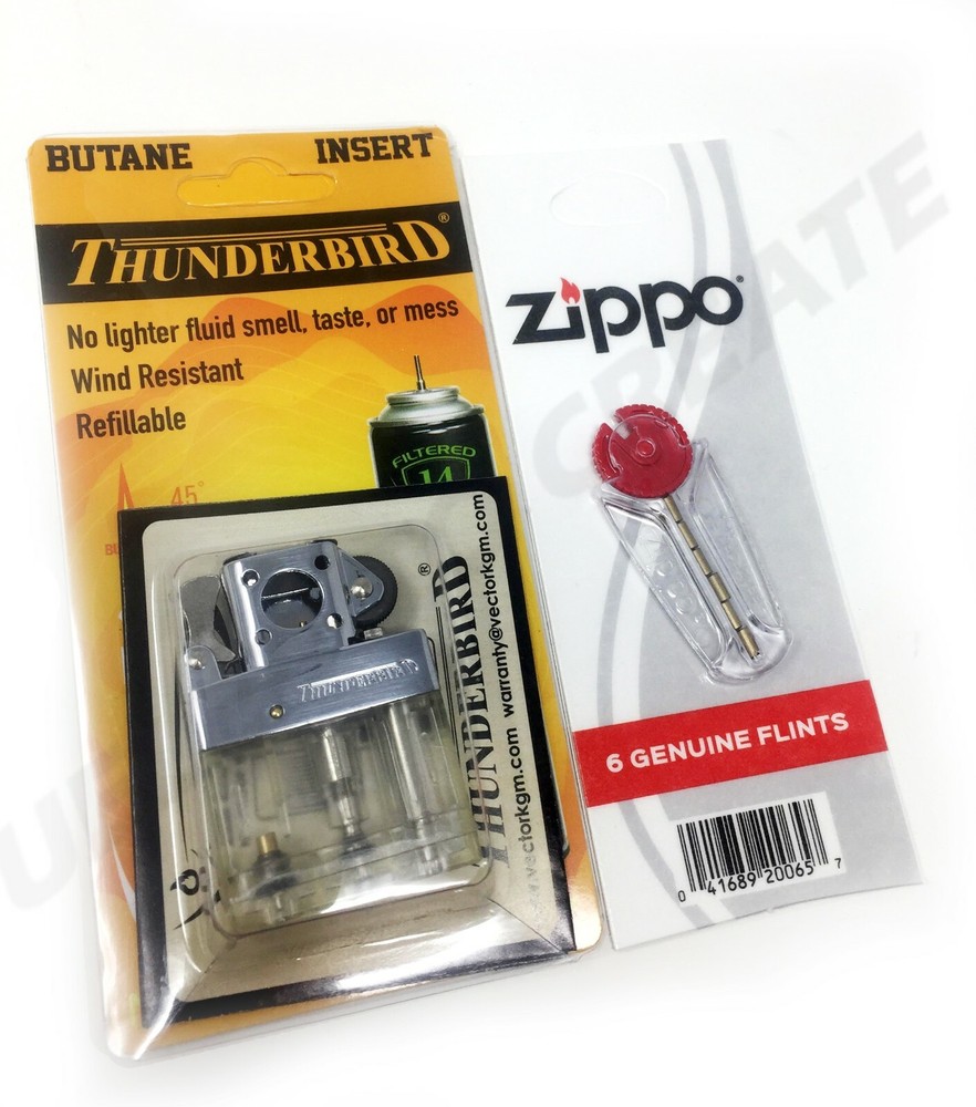 Thunderbird Cigar Pipe Butane Insert Soft Flame Vector clear bottom fit zippo