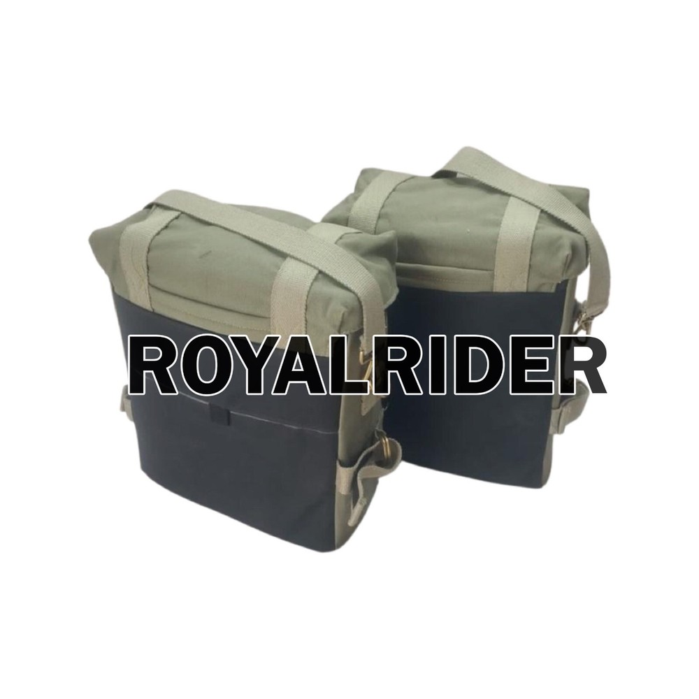 "PANNIER PAIR, OLIVE & MOUNTING RAIL KIT " Fit For R.E Hunter 350
