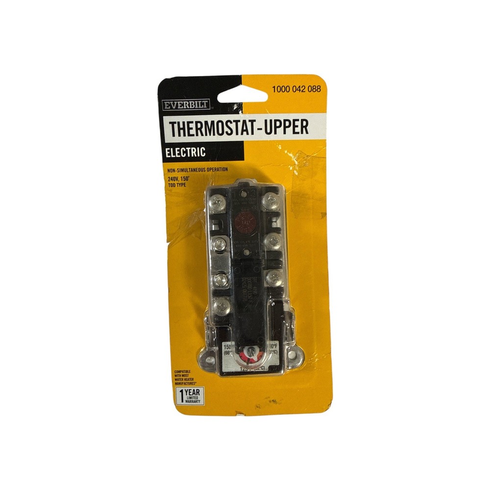 Everbilt T-O-D Style Upper-Element Thermostat Black EBTSTAT-UP Open box.