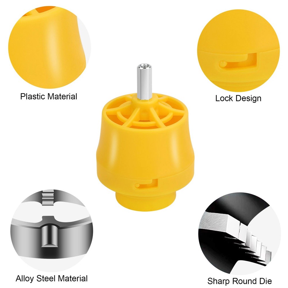 PVC Thread Maker Tool with 3 Dies for Electric Drill 5/16 Hex Shank Plumbing