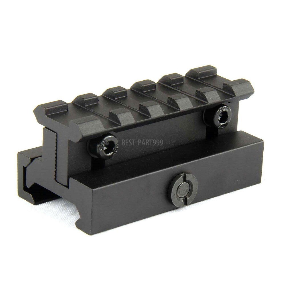 Quick Release Adjustable Height Picatinny Riser Mount - 5 Slot