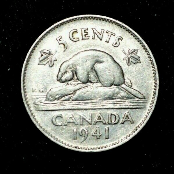 1941 Canada 5 Cent Coin