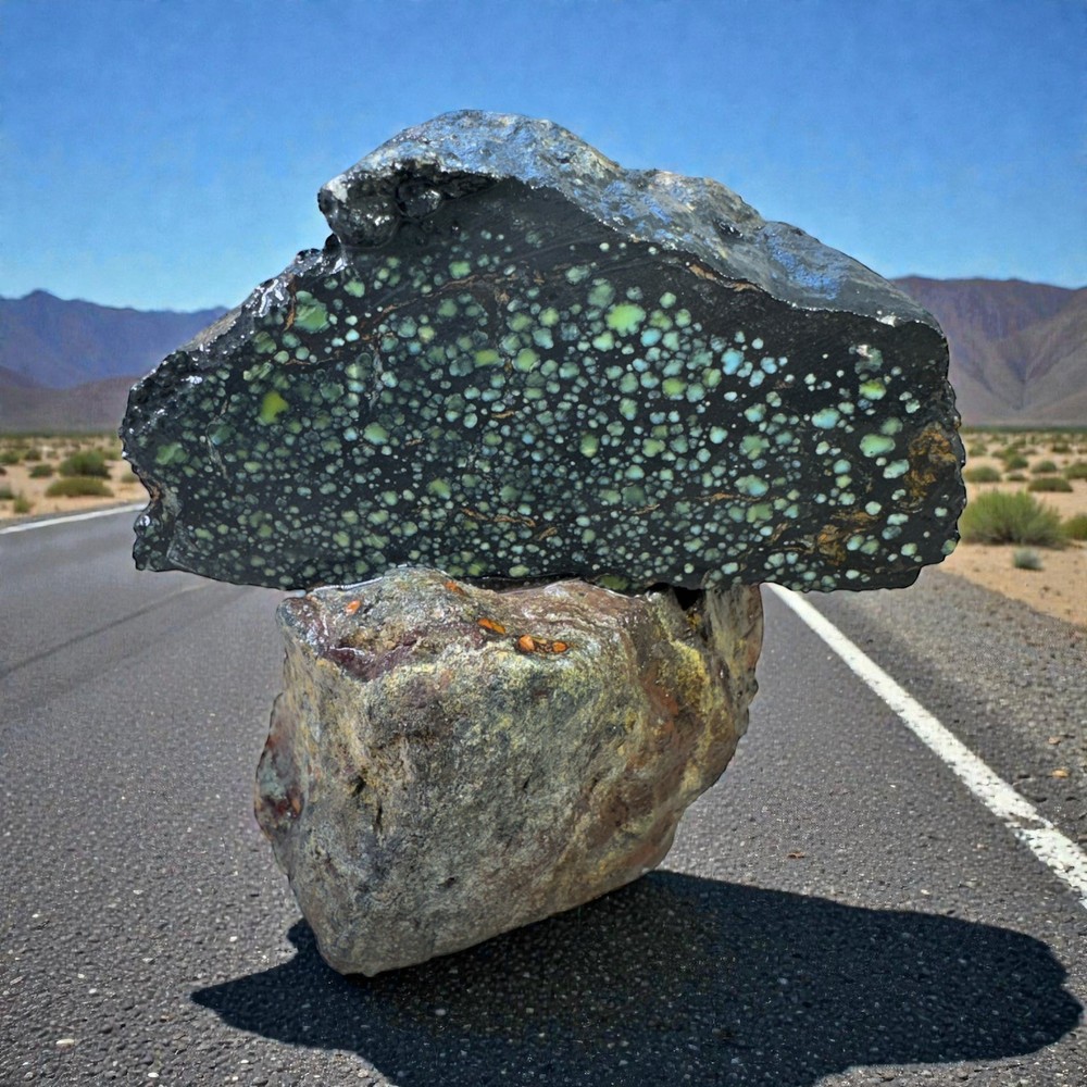 Natural Nevada Variscite rough star fox