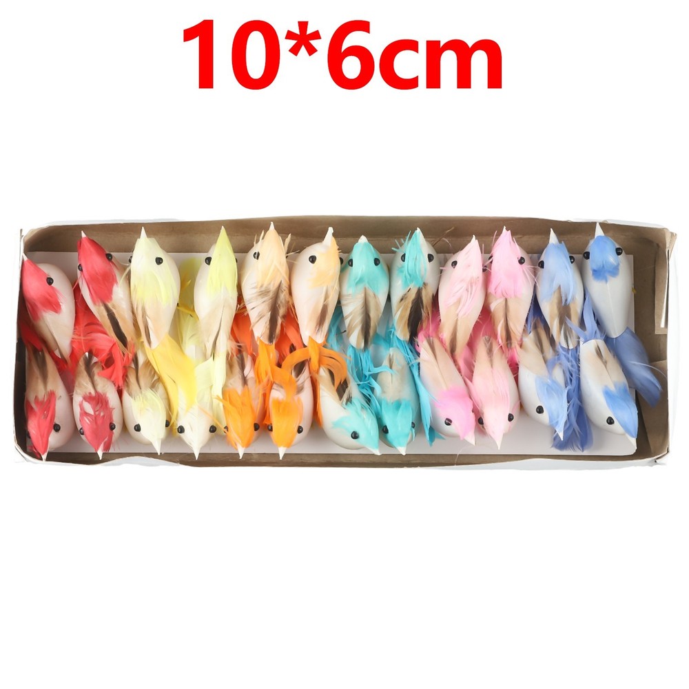 Simulation Feather Bird Home Garden Decor Multi Functional 24 Pcs DIY Crafts
