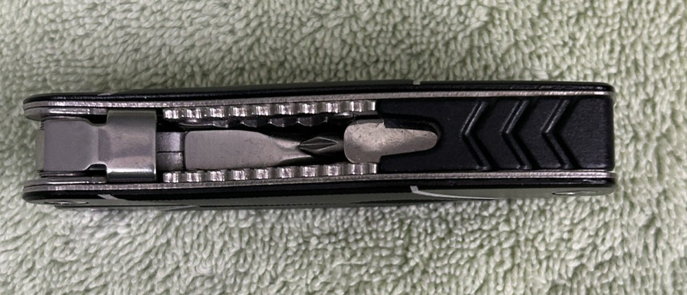 NRA Black Pocket Multi-Tool with 9 Tools with Textured Handle