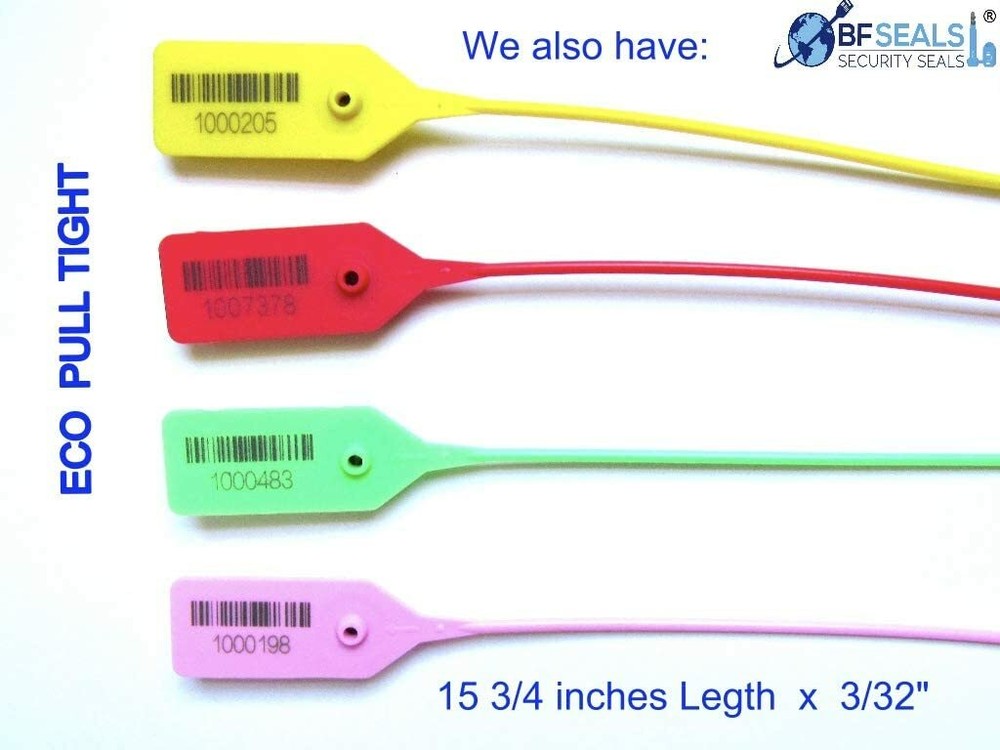 Plastic Security Seals PADLOCK A, Numbered - Barcode, 500 pcs, YELLOW color BFS