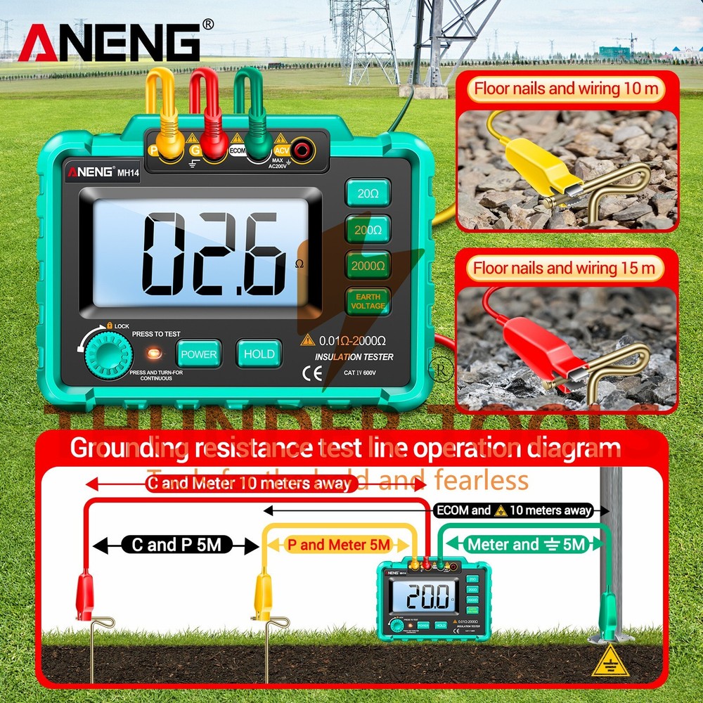 Thunder Tools ANENG MH14 Electrical Insulation Resistance Tester Digital