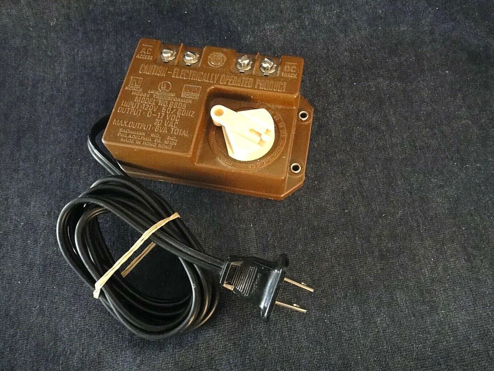 Vintage Bachmann Transformer Model 6605 input: 120V, Output: 6VA
