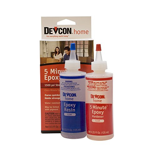 Devcon Epoxy, 5 Minute Epoxy, 2 Bottles Net 8.5 fl oz 250ml
