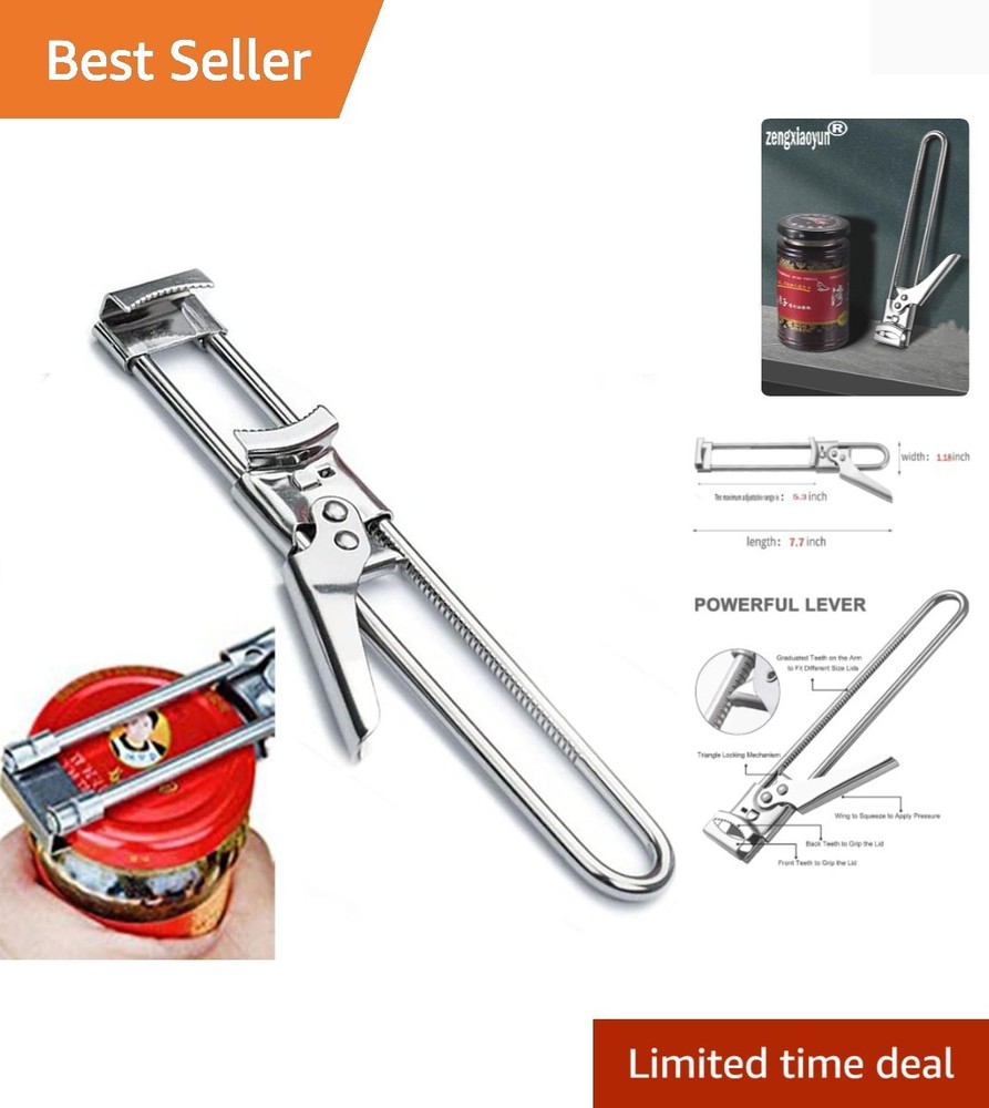 Master Jar & Bottle Opener, Adjustable Stainless Steel Tool for Every Kitchen