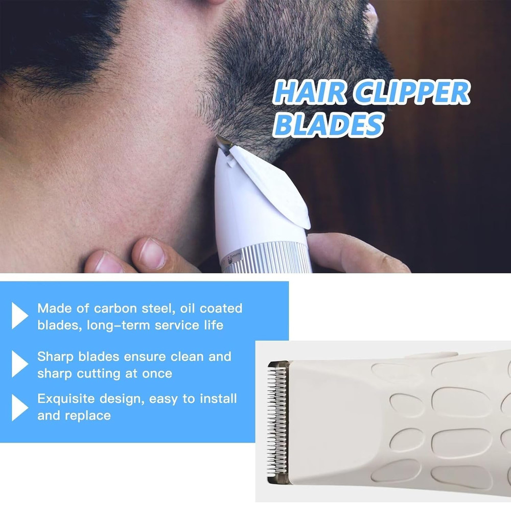 2025 New 2 Pack White Clipper Blade, Snap-On Replacement Blade for Wahl Peanut C