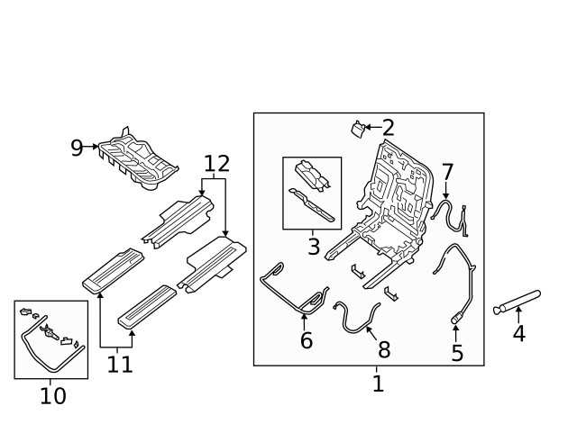 Genuine Nissan Frame Assembly Lower Bracket 88306-3JA0A