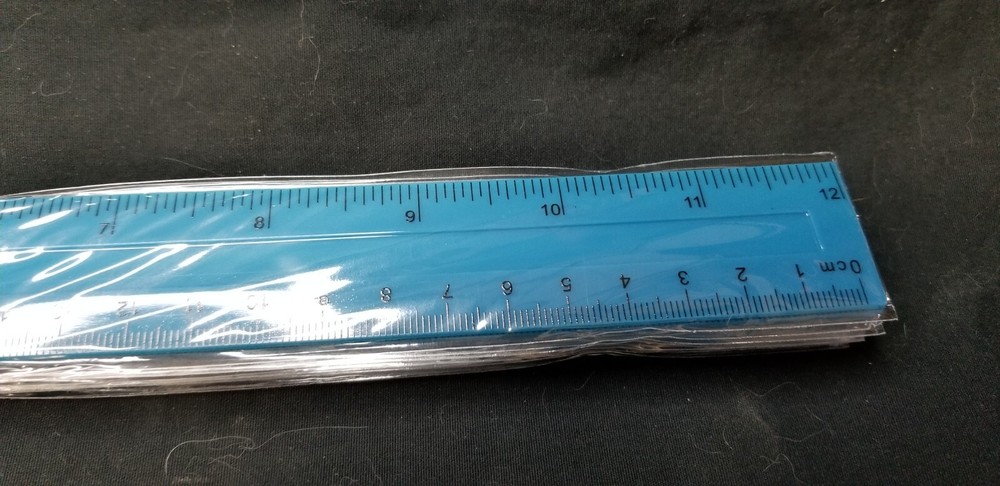 Blue Plastic Ruler Standard & Metric 10 Pack