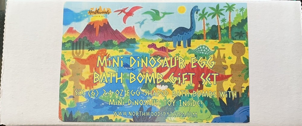 Mini Dinosaur Egg #1 6-pack Bath Bomb Gift Set for Kids