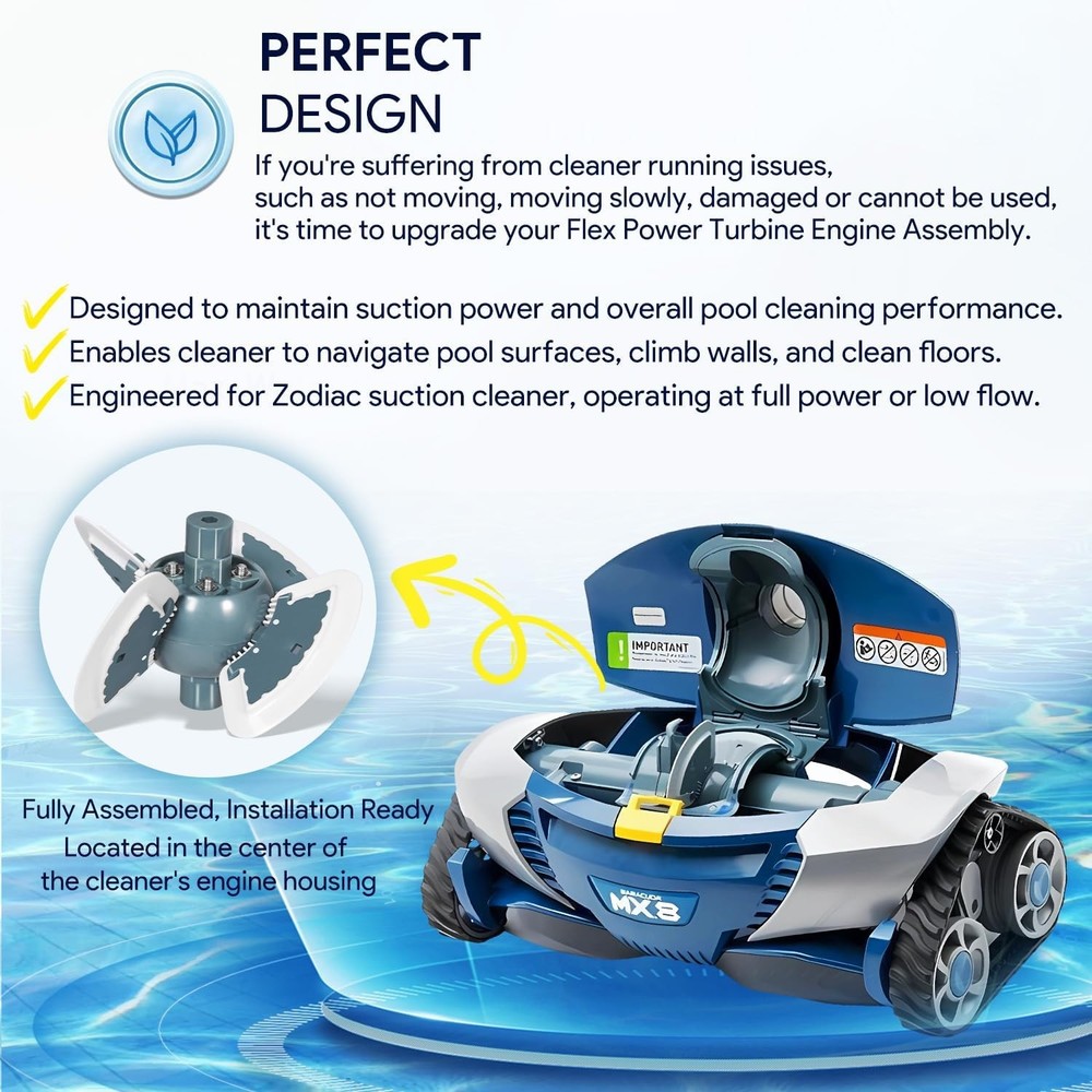 Engine Assembly for Zodiac MX8 Elite Automatic Suction Side Pool Cleaner Vacuum