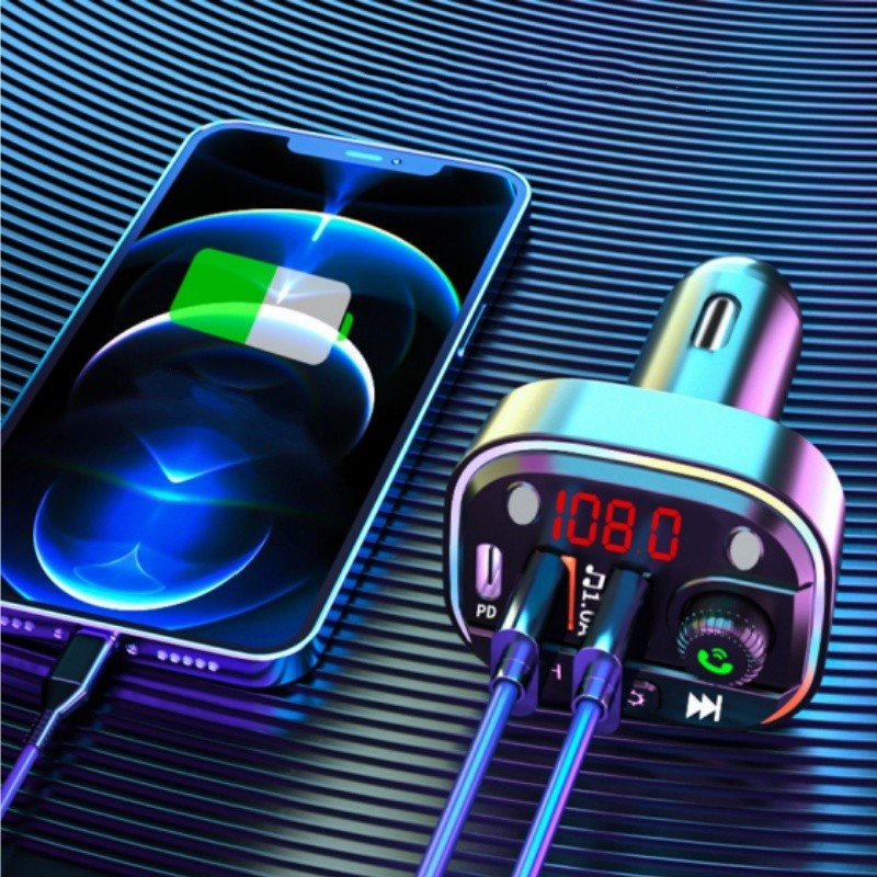 FM Transmitter, Bluetooth FM Transmitter Wireless Radio Adapter Car Kit