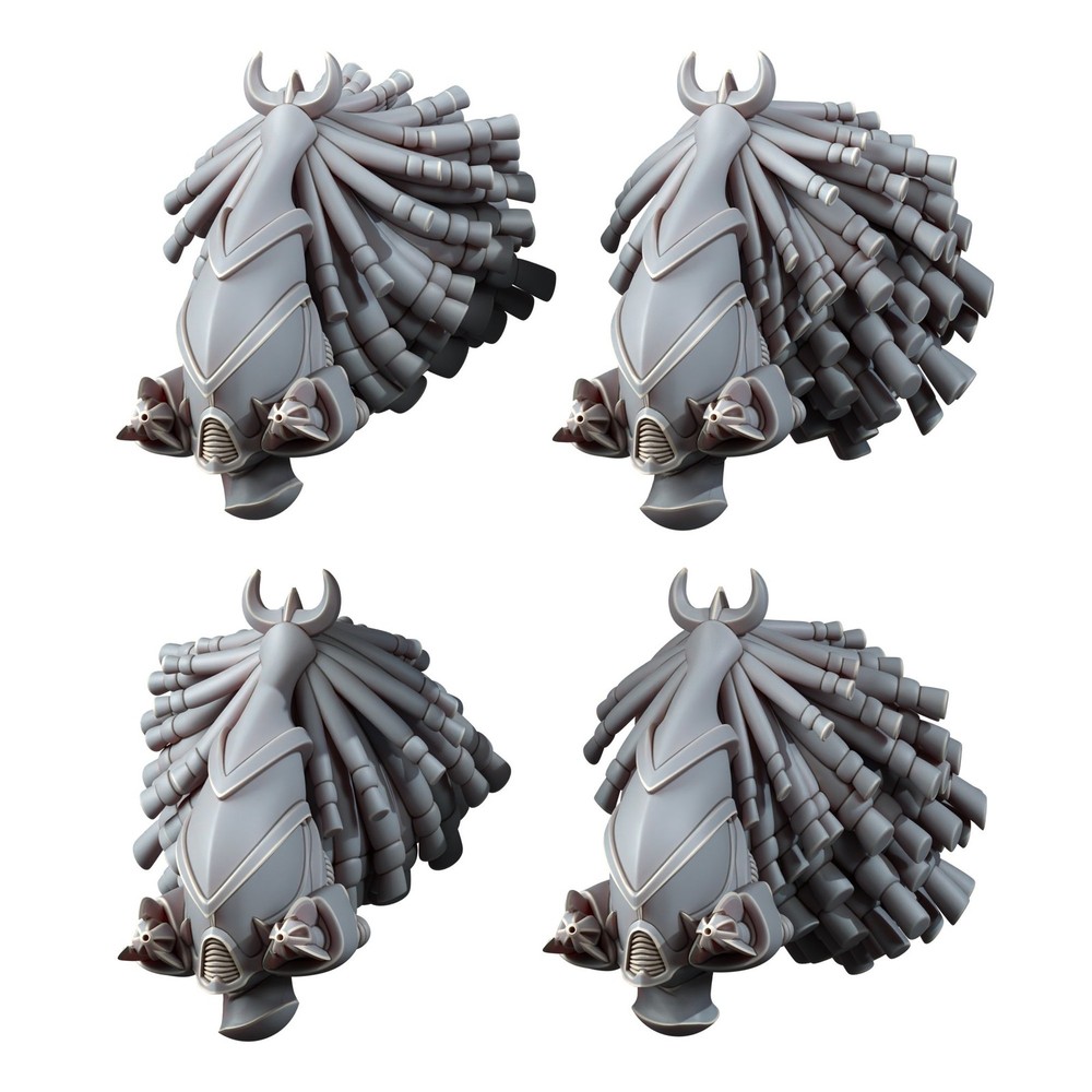 SPACE ELF VENOMOUS VIPERS HEADS WITH HELMET