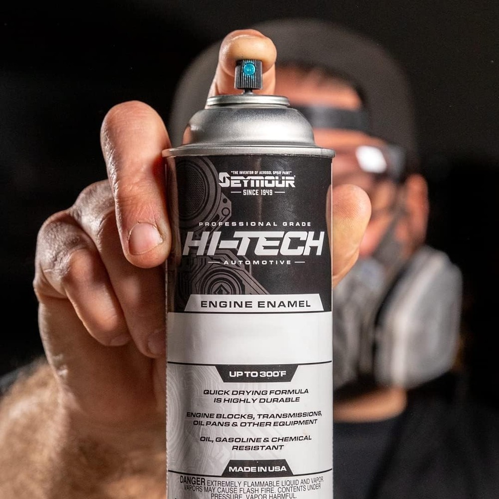 Hi-Tech Engine Spray Paint Gloss Clear 12 oz Heat Resistant Durable Coating