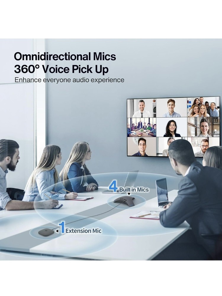 RayBit Conference Bluetooth Speakerphone, video conferencing compatible, multi