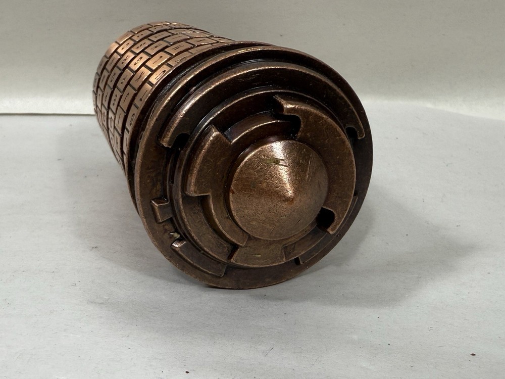 Da Vinci Code Copper Cryptex Incomplete As Is