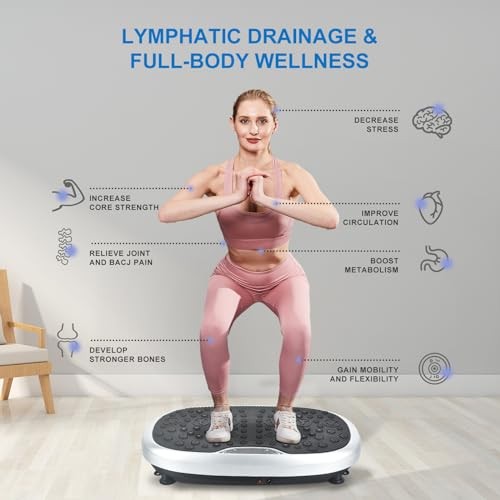 FITABS 3D Vibration Plate Exercise Machine with Seat - Fitmaxx Silver