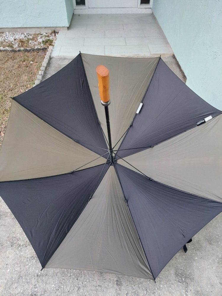 Shed Rain Large Golf Umbrella Grey & Black