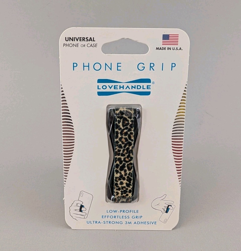 LoveHandle Cell Phone Grip LEOPARD Sling Strap Low Profile New