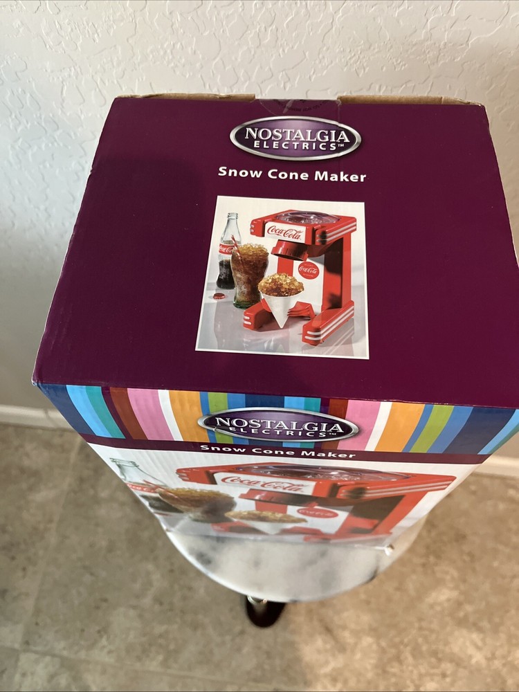 Nostalgia Electronics Snow Cone Maker Coca Cola New in Box Great Gift Idea