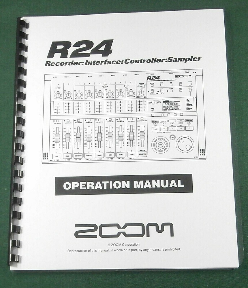 Zoom R24 Operation Manual: 140 Pages & Protective Covers!